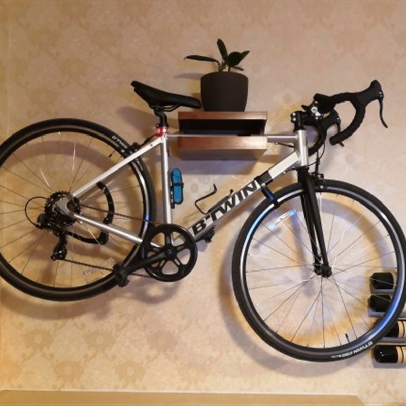 极速实木自行车挂架 墙壁挂车架自C行车挂墙停车架 单车壁挂室内