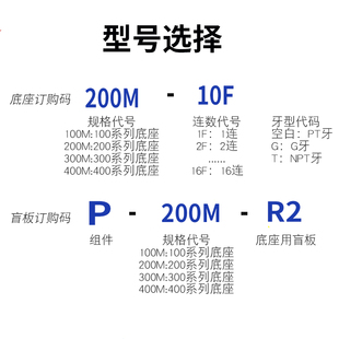 极速电磁阀底座4V210 2OF3F4F5F6F7F8F 08汇流板盲板100M200M300M