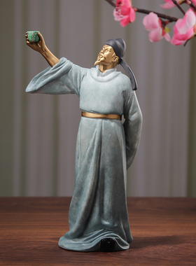 极速全铜摆件《李白m》铜工艺品 家居饰品 客厅桌面装饰礼品 乔迁