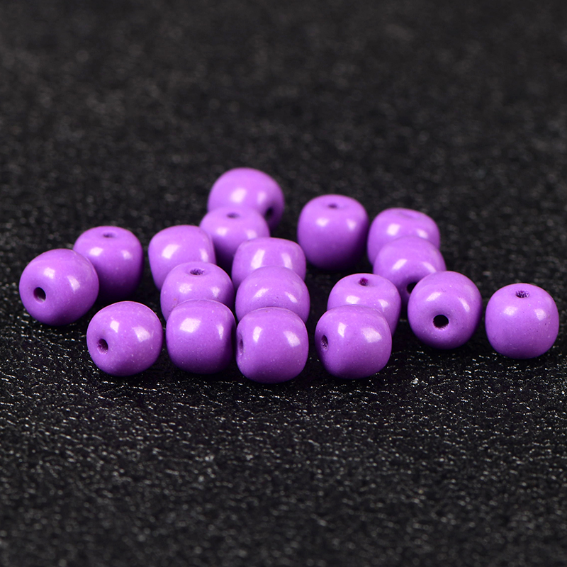 极速紫云母老形珠子diyw水晶饰品配件材料串珠单珠散珠鼓珠