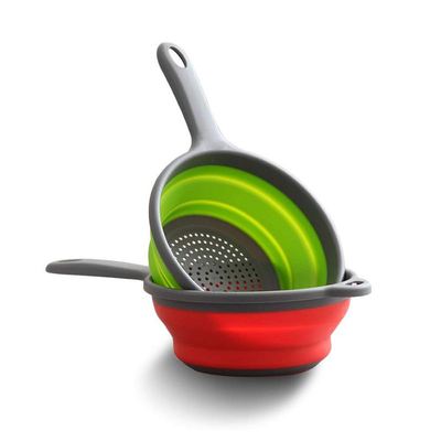 极速Foldable Silicone Colander Fruit VegetabOle Washing Bask