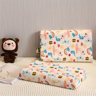 极速全棉儿童乳胶枕套4p427记忆枕头套夏季 纯棉卡通泰国宝宝50