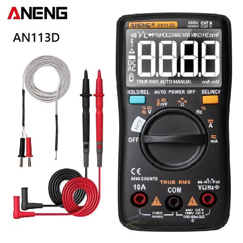 新品ANENG AN113D AN8002 Digwital Multimeter 6000 Counts DC/A