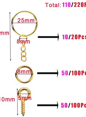 极速110/220Pcs Keychain Opewn Jump Rings Eye P Jewelry Makin