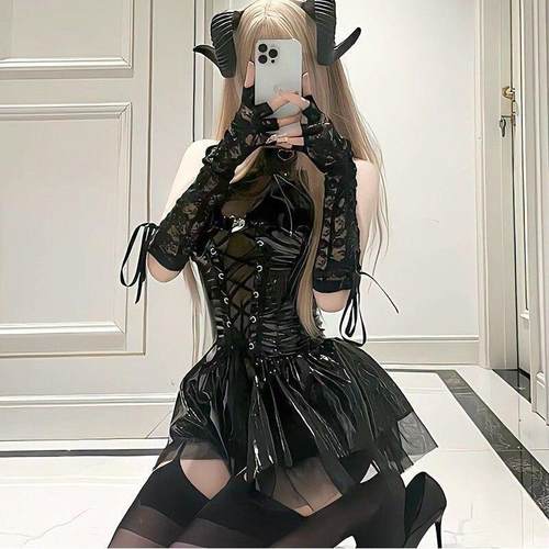 演出道具情侣万圣节小恶魔魔女