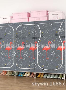 全封闭弧形门208CM大号布衣柜隔层垫布加固加粗19MM钢管H1901/3并