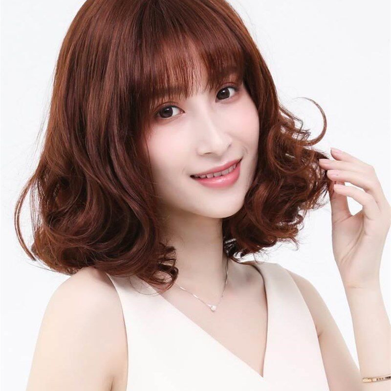 现货速发l假头发长卷卷发梨花烫假发中长套发梨花头短发自然全头