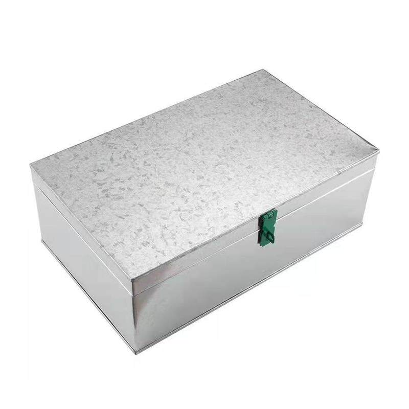 现货速发加厚铁皮镀锌外送工具箱家用收纳箱大中小号多功能铁制工