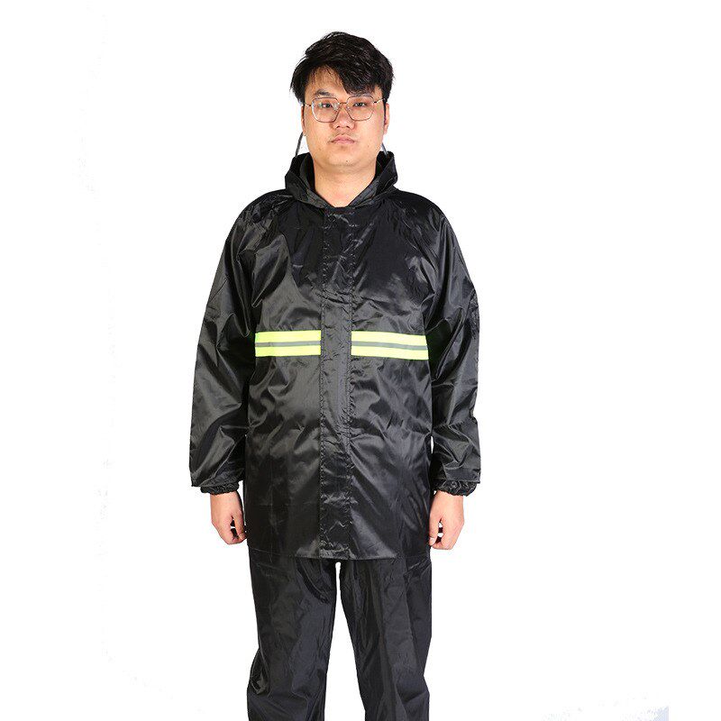 现货速发?单层套装分体式雨衣成人反光劳保雨衣雨裤摩托骑行雨衣