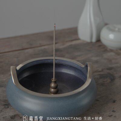现货速发嘉香堂 铜香炉宣德炉供佛供奉室内家用大号纯铜线香盘香