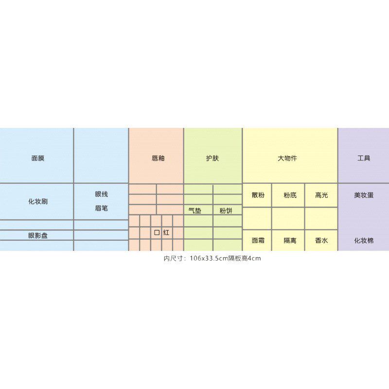现货速发马尔姆梳妆台抽屉分隔化妆桌收纳整理隔板化妆台亚克力分