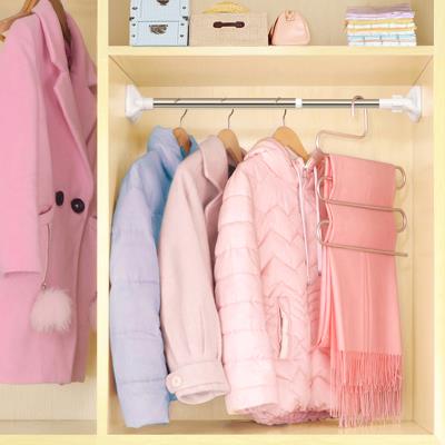 速发伸柜挂衣杆衣缩杆免打孔挂衣杆宿舍衣杆衣柜架子衣杆衣橱横杆