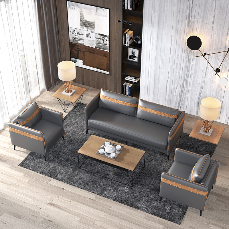 速发2款办公室沙组简约会议会客商务接待沙发茶几发合贵宾休息区
