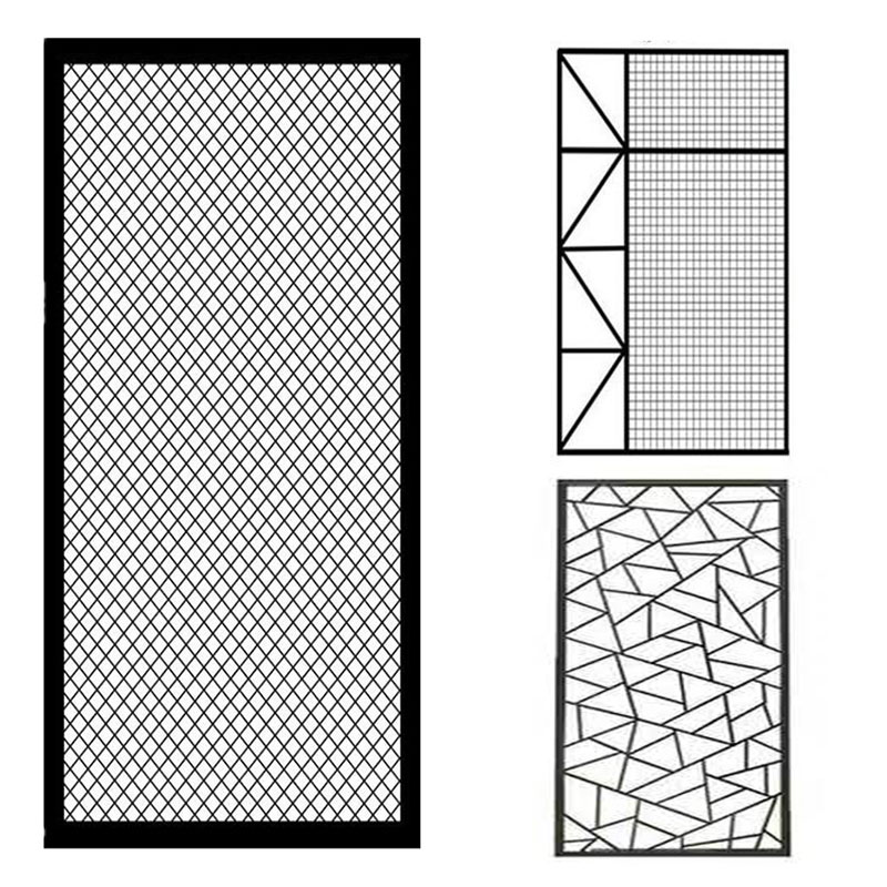 速发铁丝网格片铁艺屏断隔风餐景装饰铁网镂空背厅墙工业风吊顶