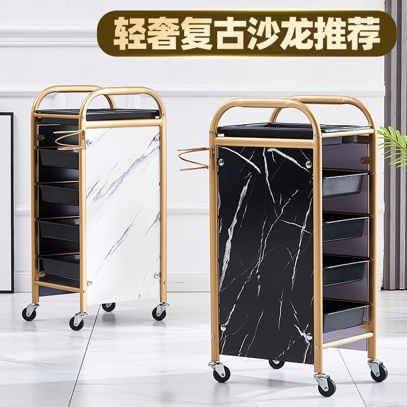 速发美发车发染手推车杠车小推车理发店烫廊车具工复古