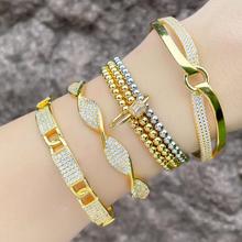 速发Zircon Leopard Head Bracelets For Women Men Stainless St