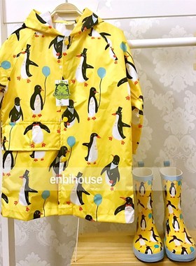 速发e雨儿ouse儿童雨衣男童幼h园宝宝小孩i披雨具书包位帽檐