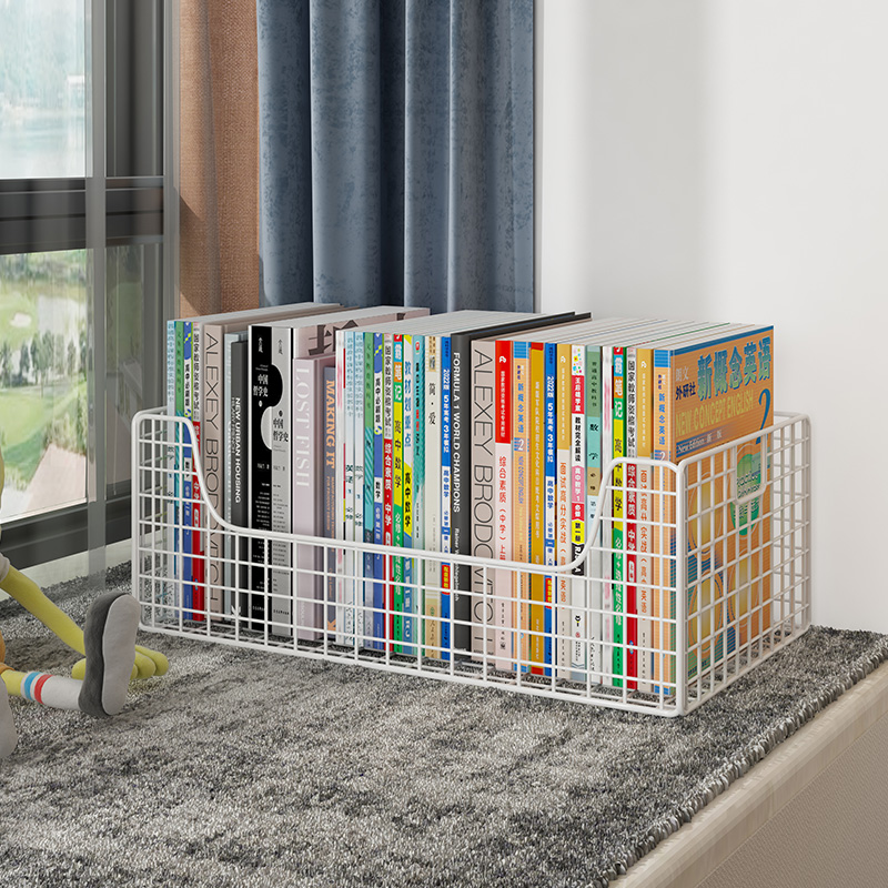 速发书架飘窗儿纳床头绘本架玩具收童置物架子落地可移动带轮小型