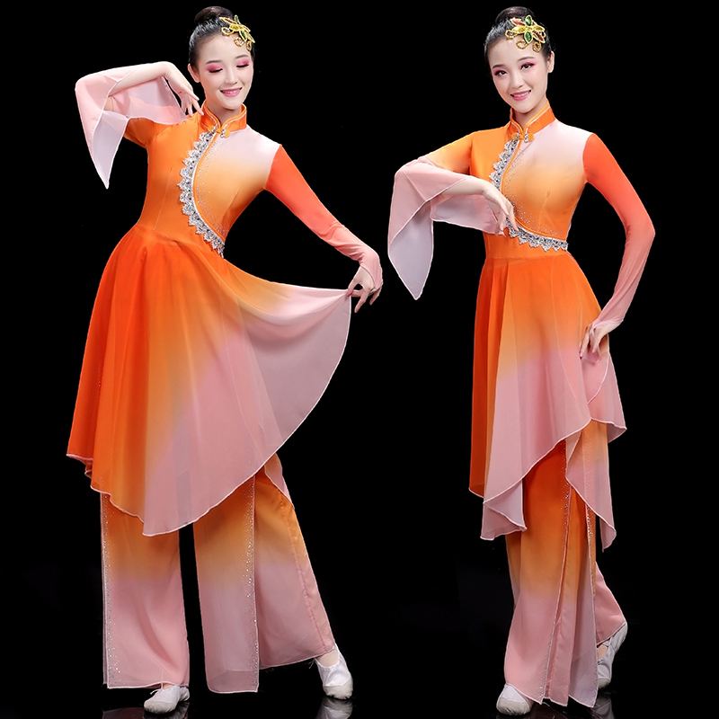 速发古典国剧出服飘逸演目中舞风胶州艺考舞蹈服装扇子舞秧歌服