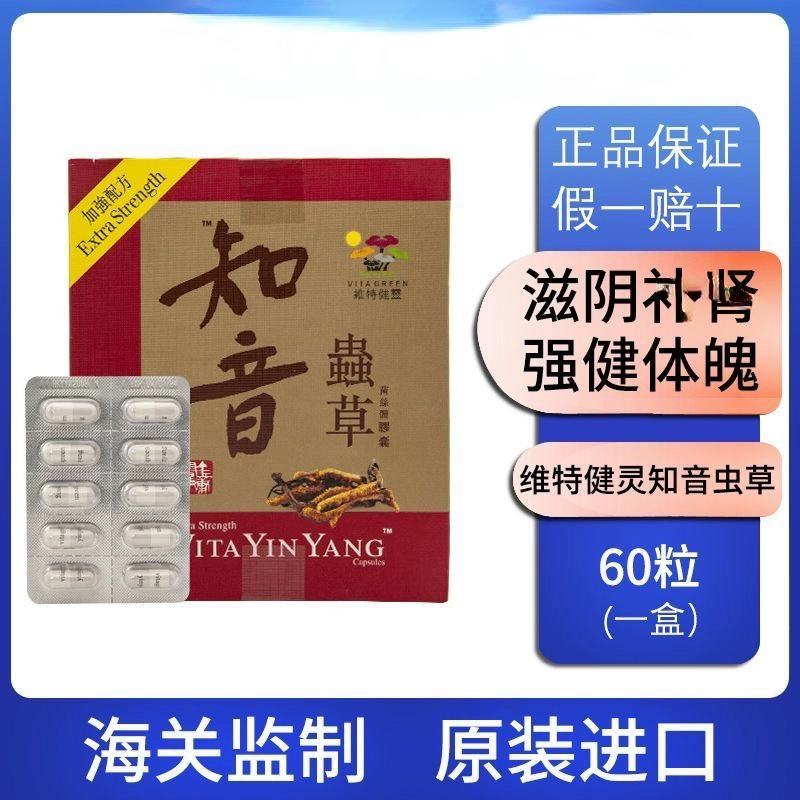 维特健灵知音虫草肺清胶囊营养品冬虫夏草调节免疫官方正品