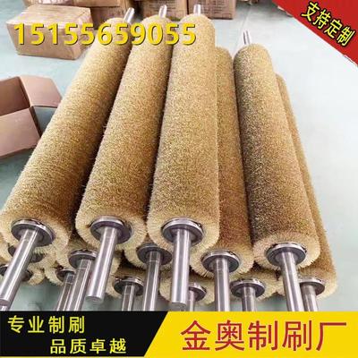 工业毛刷辊不锈钢丝刷辊打磨抛光除锈清洗尼龙毛刷辊毛刷辊钢丝辊
