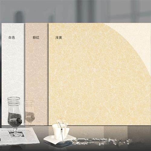 极速客厅瓷砖e全抛釉800X800黄白聚晶普拉提防滑地砖玻化砖600X60