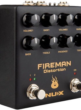 极速NUX电吉他失真效果器NDS-5单块双通道直K通FIREMAN经典箱模音
