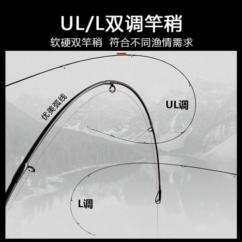 新品路亚马口g竿ul微物杆超软超细实心碳素远投路亚竿单海竿水滴