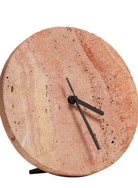 新品民宿侘寂风h软装饰品水晶玛瑙原石复古客餐厅台式座钟桌面时