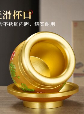 新品莲花合e金净水杯佛堂佛前观音供佛酒具家用佛具用品大小号圣