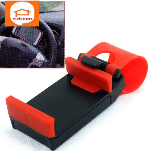 极速1Pcs Universal Car Steering Wheel Mobile QPhone Holder,