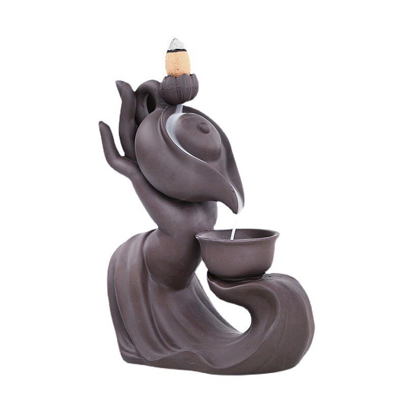 极速紫砂茶壶倒流香炉q家用室内香道家居摆件仿古陶瓷香薰炉禅意