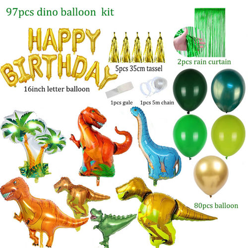 新品97pcs Dignosaur Birthday Party Decoration Balloons Arch