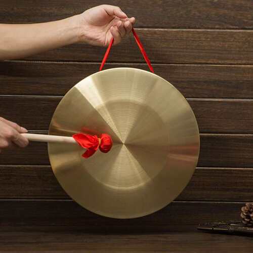 极速道具32公分42CM秦青锣鼓铜锣乐器锣架手R锣开业庆典锣配架子