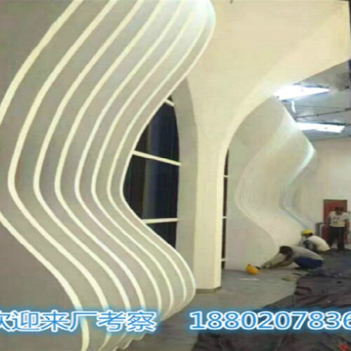 极速富腾建材弧形铝方通聚脂漆白色802G8020厚板铝合金铝板加工定