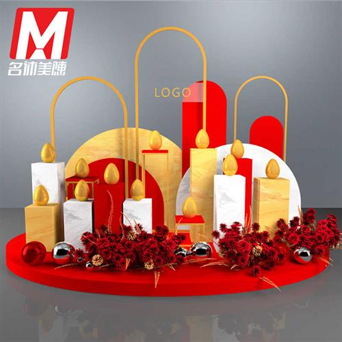 极速样品屋展示中心美陈成交砸金蛋D台地产展厅礼品区布置交付节