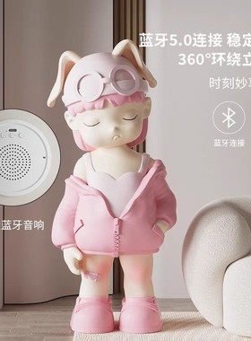 极速网红女c孩ins风落地摆件客厅大型沙发电视柜卡通装饰可爱乔迁