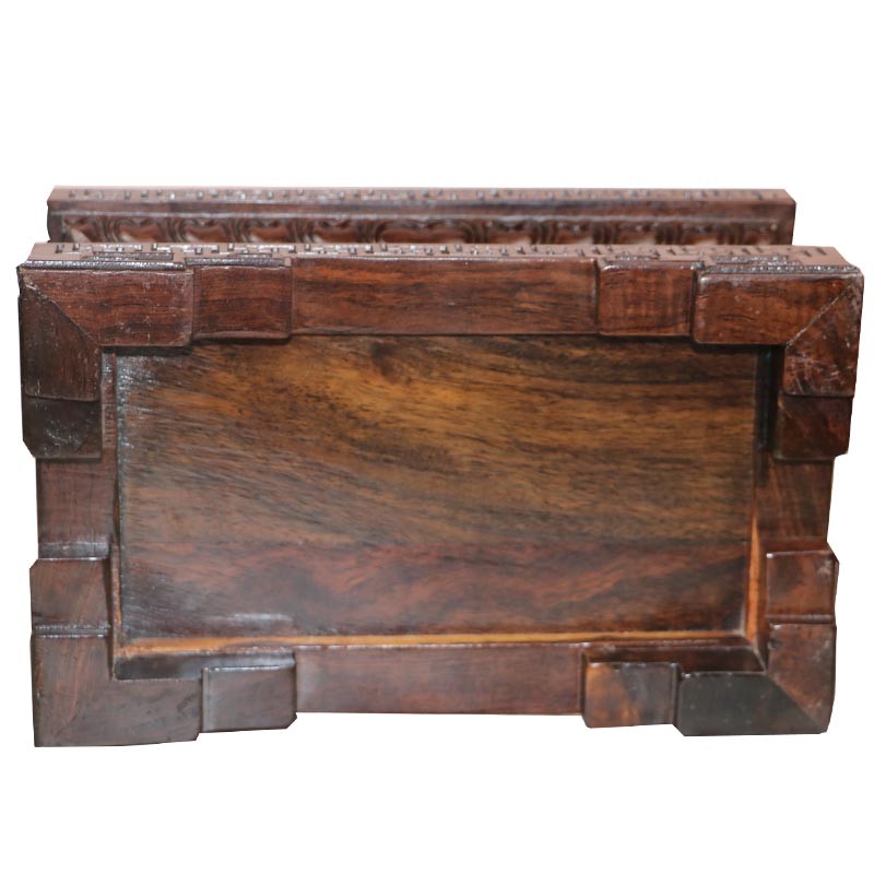 极速实木红木长方形黒梓r木莲花底座观音佛像奇石摆件金刚实木底