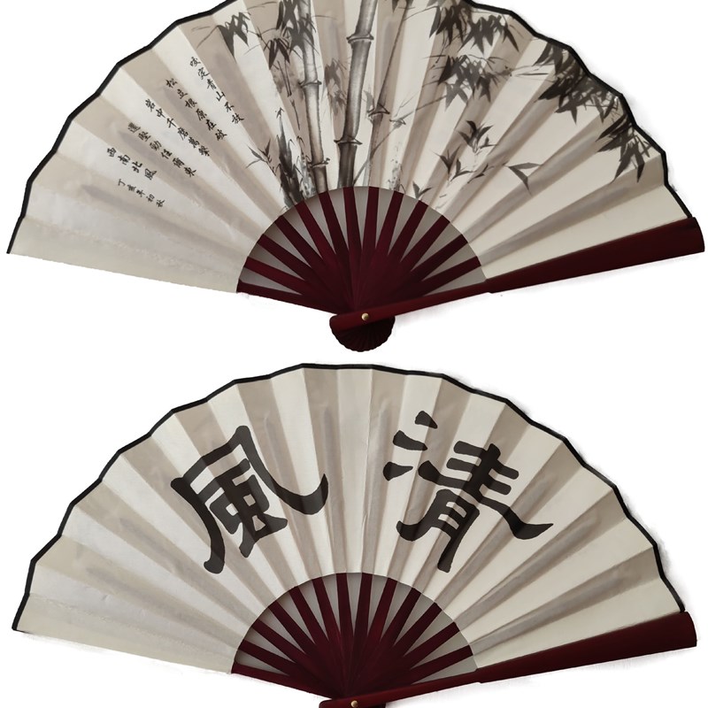 儿童古装汉服配饰折扇古风扇子成人中国风绢布8寸10X种款式随机发