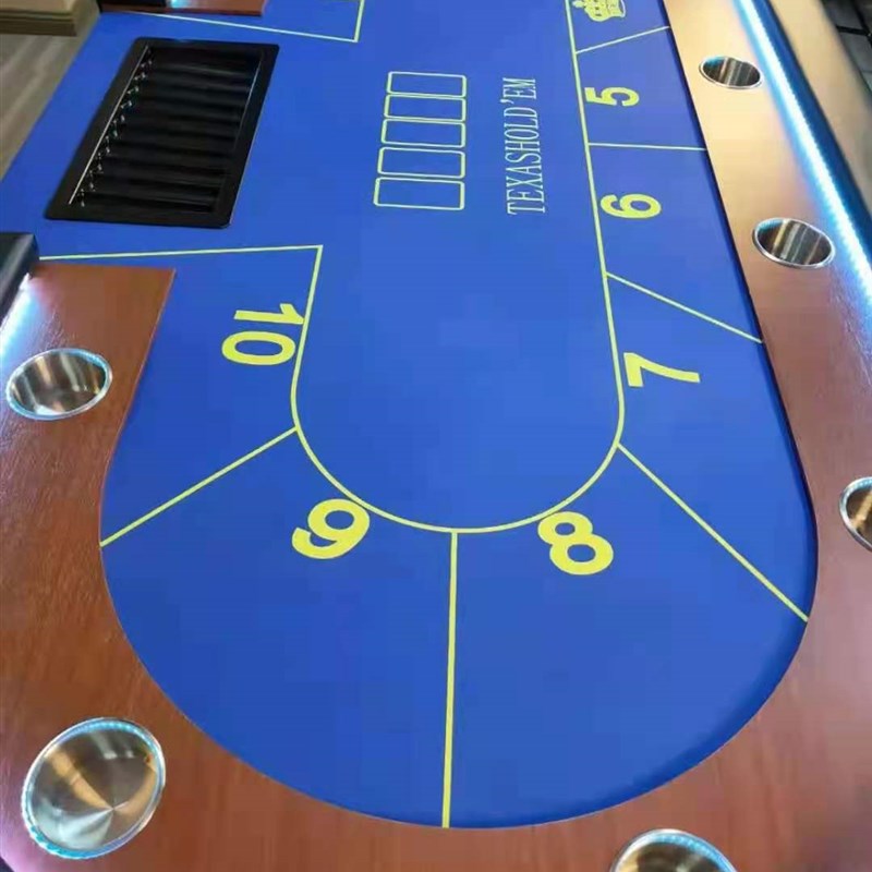 速发德州扑克桌百家乐大小点筹码桌棋牌室可定制桌布颜色尺寸德州