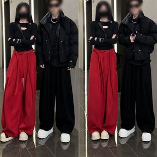 长裤 龙刀刀冬季 腰绳百搭宽松垂感阔腿休闲西裤 简约高级感厚款 新品