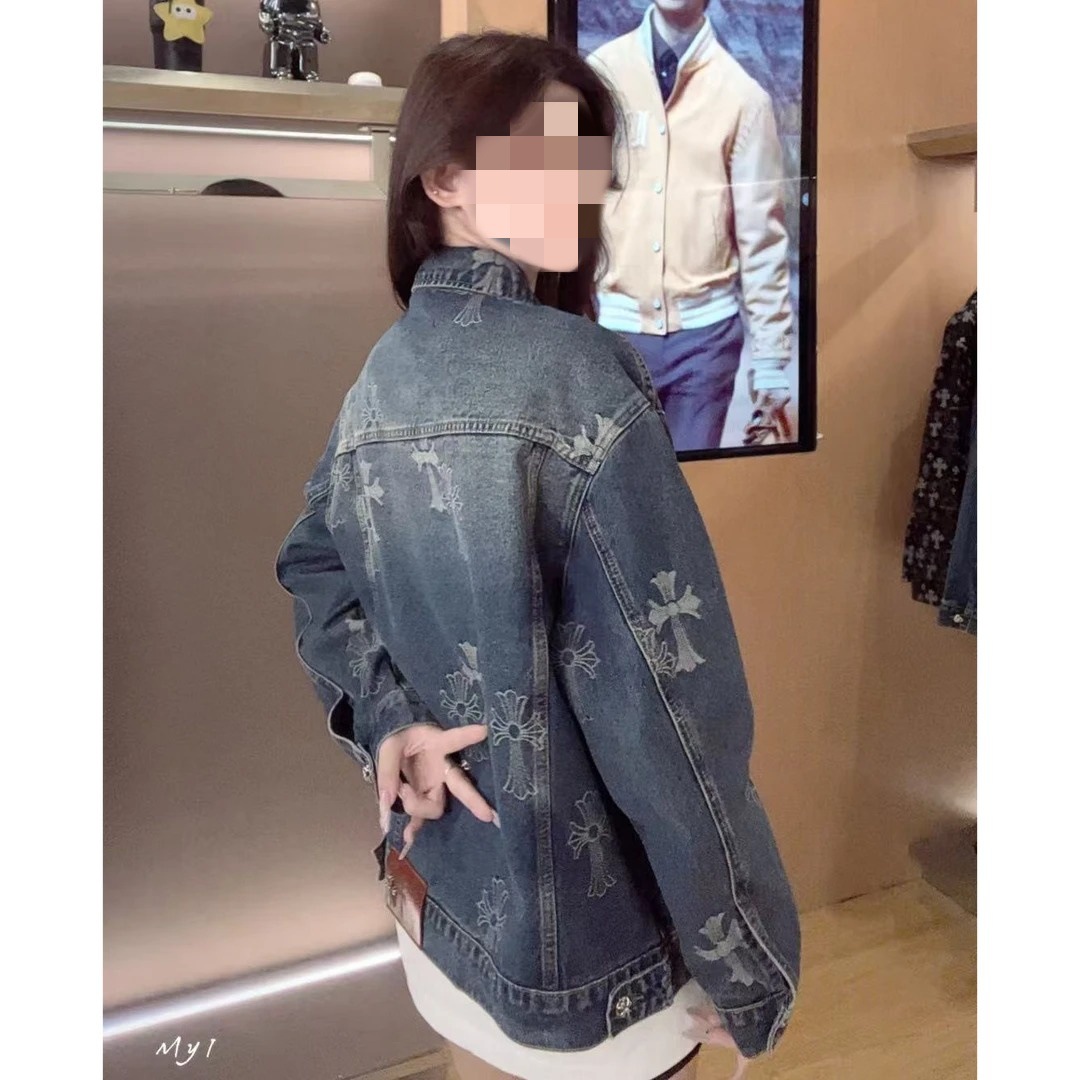 男女同款新款外套牛仔外套男士外套秋冬款轻奢痞帅高级感男装夹克