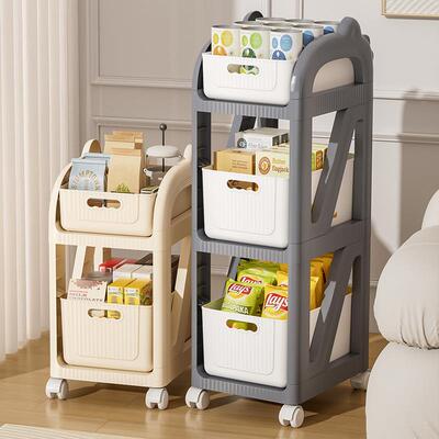 书包置物架可移动小推车家用多层桌下书本收纳桌边收纳架书架