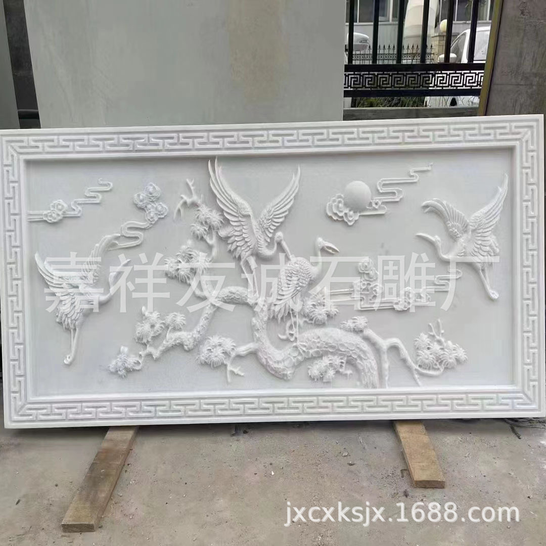 中式仿古福字石雕影壁墙