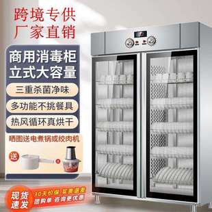 商用消毒柜双开门立式大容量热风循环餐饮饭店食堂大型不锈钢碗柜