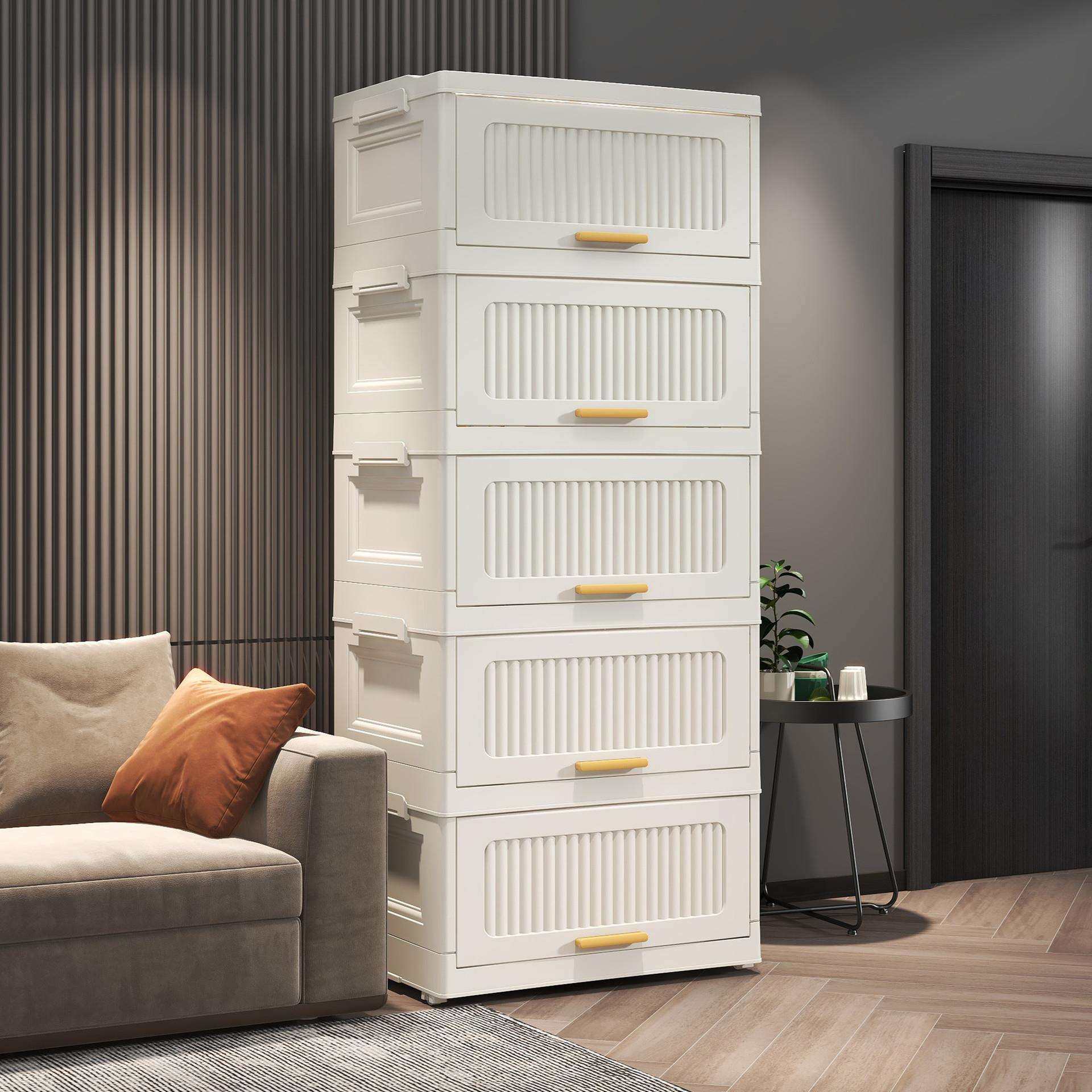 翻盖式宽50厘米厨房置物架可折叠收纳柜免安装家用橱柜多层储物柜