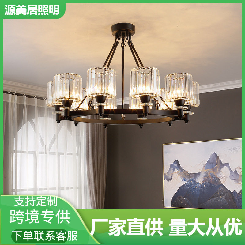 水晶灯现代简约创意轻奢餐厅