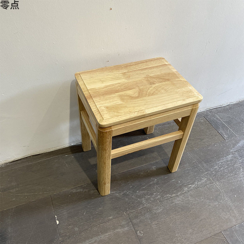 实木加厚稳固长方餐桌凳