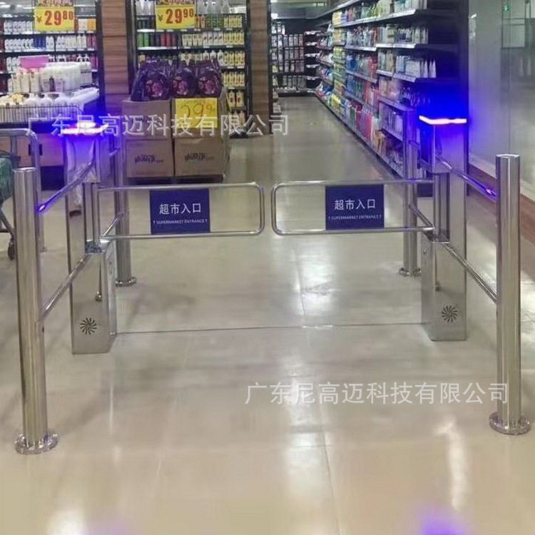 供应不锈钢单向电动门 福建漳州超市自动感应单向摆闸闸机 旋转门