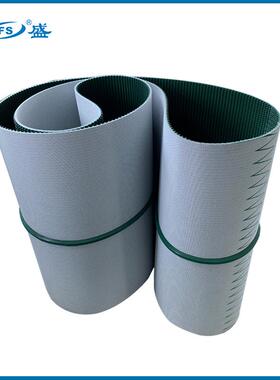 绿色爬坡防滑耐磨5.0mm厚PVC草坪纹输送带